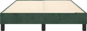 vidaXL vidaXL Rama łóżka, ciemnozielona, 120x200 cm, tapicerowana aksamitem 5