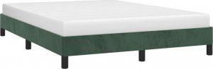 vidaXL vidaXL Rama łóżka, ciemnozielona, 140x190 cm, aksamitna 3
