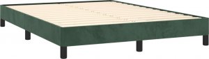 vidaXL vidaXL Rama łóżka, ciemnozielona, 140x190 cm, aksamitna 4