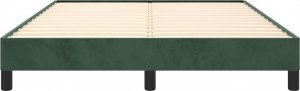 vidaXL vidaXL Rama łóżka, ciemnozielona, 140x190 cm, aksamitna 5