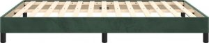 vidaXL vidaXL Rama łóżka, ciemnozielona, 140x190 cm, aksamitna 6