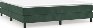vidaXL vidaXL Rama łóżka, ciemnozielona, 180x200 cm, tapicerowana aksamitem 2