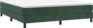 vidaXL vidaXL Rama łóżka, ciemnozielona, 180x200 cm, tapicerowana aksamitem 3