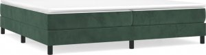 vidaXL vidaXL Rama łóżka, ciemnozielona, 200x200 cm, tapicerowana aksamitem 2