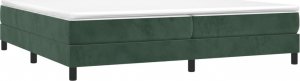 vidaXL vidaXL Rama łóżka, ciemnozielona, 200x200 cm, tapicerowana aksamitem 3