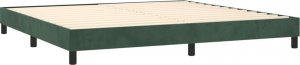 vidaXL vidaXL Rama łóżka, ciemnozielona, 200x200 cm, tapicerowana aksamitem 4