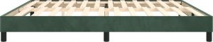 vidaXL vidaXL Rama łóżka, ciemnozielona, 200x200 cm, tapicerowana aksamitem 6