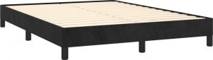 vidaXL vidaXL Rama łóżka, czarna, 140 x 200 cm, tapicerowana aksamitem 4