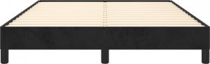 vidaXL vidaXL Rama łóżka, czarna, 140 x 200 cm, tapicerowana aksamitem 5