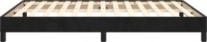 vidaXL vidaXL Rama łóżka, czarna, 140 x 200 cm, tapicerowana aksamitem 6