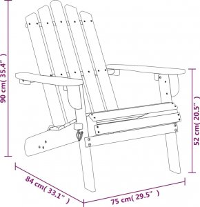 vidaXL vidaXL Krzesła ogrodowe Adirondack, 2 szt., drewno akacjowe 9