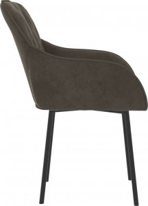 vidaXL vidaXL Krzesła stołowe, 2 szt., ciemnoszare, obite aksamitem 5