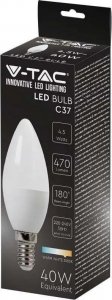 V-TAC Żarówka LED 4,5W E14 Świeczka VT-1855 6500K 470lm 3