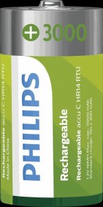 Philips 2x AKUMULATOR R14 C 3000MAH PHILIPS R14B2A300/10 3