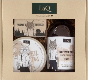 LaQ LaQ Zestaw prezentowy dla mężczyzn Ryś (żel pod prysznic 500ml+scrub 200ml+mydło kostka 85g) 1op. 1