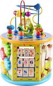 Jokomisiada Drewniana kostka edukacyjna sorter 8w1 ZA4117 2