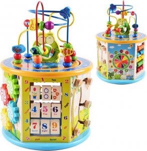 Jokomisiada Drewniana kostka edukacyjna sorter 8w1 ZA4117 4
