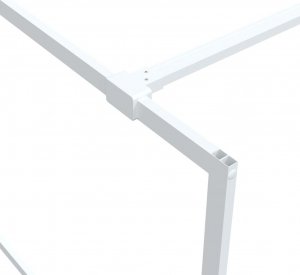 vidaXL Ścianka prysznicowa, biała, 100x195 cm przezroczyste szkło ESG 6