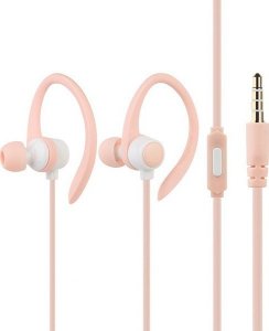 Słuchawki Vega SŁUCHAWKI DOUSZNE PRZEWODOWE VEGA SPORT GO  RÓŻOWE BOX UNIWERSALNE 3,5 CALA PINK 2