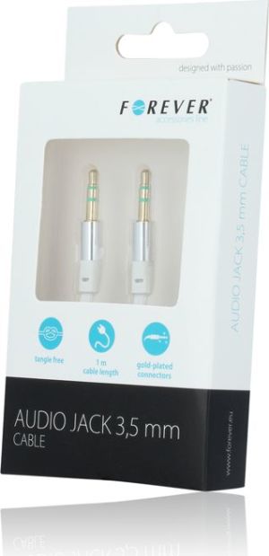 Kabel Forever Jack 3.5mm - Jack 3.5mm 1m biały (T_0014805) 2