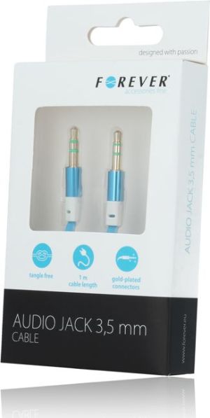 Kabel Forever Jack 3.5mm - Jack 3.5mm 1m niebieski (T_0014806) 2