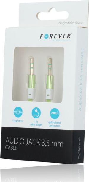 Kabel Forever Jack 3.5mm - Jack 3.5mm 1m zielony (T_0014807) 2