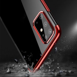 Clear  Clear Color case żelowy pokrowiec etui z metaliczną ramką Huawei P40 niebieski 9