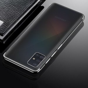 Clear  Clear Color case żelowy pokrowiec etui z metaliczną ramką Samsung Galaxy A41 czarny 4