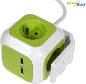 GreenBlue MagicCube poczwórne gniazdko prądowe, 2 wejścia usb 1,4m GB118 (MCE118) 9
