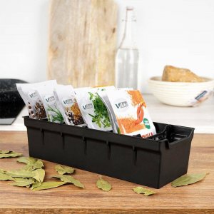 Vilde Organizer pojemnik kuchenny na torebki z przyprawami czarny 30x13x8 cm 2