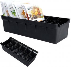 Vilde Organizer pojemnik kuchenny na torebki z przyprawami czarny 30x13x8 cm 9