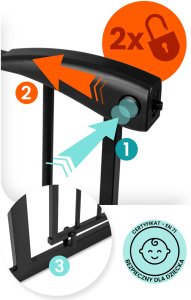 Barierka bramka zabezpieczająca czarna Nukido 718300 3