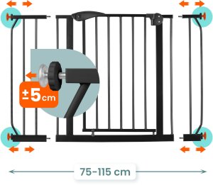 Barierka bramka zabezpieczająca czarna Nukido 718300 4