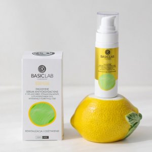 Basiclab BasicLab Emulsyjne serum antyoksydacyjne z 10% Ascorbyl Tetraisopalmitate 30ml 3