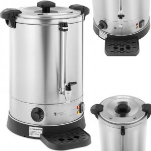 Royal Catering Warnik podgrzewacz do wody z podwójnymi ściankami i ociekaczem 13.5 L 2500 W srebrny Warnik podgrzewacz do wody z podwójnymi ściankami i ociekaczem 13.5 L 2500 W srebrny 1