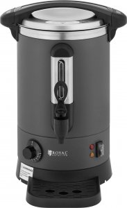 Royal Catering Warnik podgrzewacz do wody z podwójnymi ściankami i ociekaczem 6.1 L 1500 W szary Warnik podgrzewacz do wody z podwójnymi ściankami i ociekaczem 6.1 L 1500 W szary 6