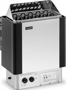 Uniprodo Piec do sauny elektryczny z wbudowanym sterowaniem 8-12 m3 do 110C 400 V 8 kW srebrno-czarny Piec do sauny elektryczny z wbudowanym sterowaniem 8-12 m3 do 110C 400 V 8 kW srebrno-czarny (10250218) 2