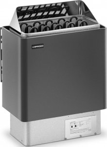 Uniprodo Piec do sauny elektryczny 8-12 m3 do 110C 400 V 8 kW czarno-srebrny 2