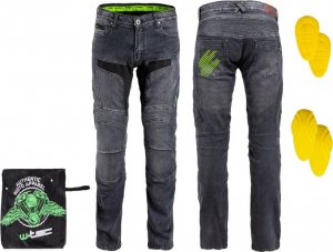 W-Tec Męskie spodnie jeansy motocyklowe W-TEC Alfred CE - Kolor Szary, Rozmiar XL 1