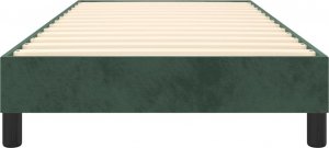 vidaXL Rama łóżka, ciemnozielona, 90x200 cm, tapicerowana aksamitem 5