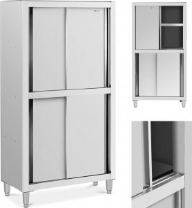 Royal Catering Szafa gastronomiczna magazynowa ze stali nierdzewnej drzwi suwane 120 kg 100 x 50 x 180 cm Szafa gastronomiczna magazynowa ze stali nierdzewnej drzwi suwane 120 kg 100 x 50 x 180 cm 1