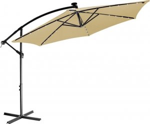 Stilista STILISTA Parasol ogrodowy z rączką 3,5m beżowy + LED 1