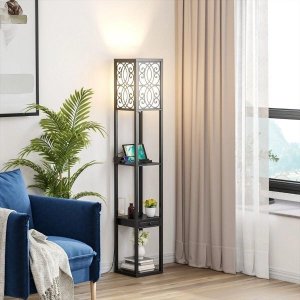 Lampa podłogowa Costway Lampa podłogowa z gniazdem elektrycznym i USB 2