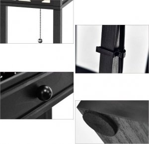 Lampa podłogowa Costway Lampa podłogowa z gniazdem elektrycznym i USB 4