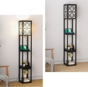 Lampa podłogowa Costway Lampa podłogowa z gniazdem elektrycznym i USB 6