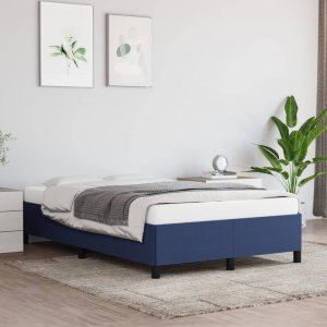 vidaXL Rama łóżka, niebieska, 120x200 cm, obita tkaniną 1