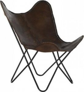 DKD Home Decor Krzesło DKD Home Decor Brązowy Metal Skórzany (78 x 76 x 96 cm) 1
