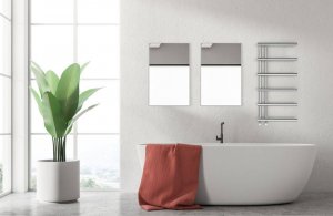 Grzejnik łazienkowy Warmtec Grzejnik łazienkowy Warmtec Tenedor 50 x 98,8 chrom 2