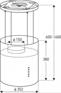 Okap Focus Okap wyspowy Tango biały 4