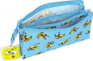 Piórnik SPONGEBOB Piórnik Potrójny Positive Vives Spongebob Żółty Jasnoniebieski 3